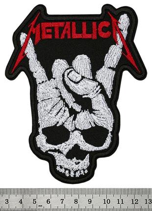 Нашивка metallica (skull sign of the horns)1 фото