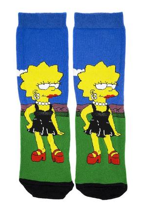 Носки lisa simpson in black dress (сине-зелёные) р.36-44 (tr)