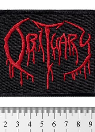 Нашивка obituary (red logo) (pt-040)