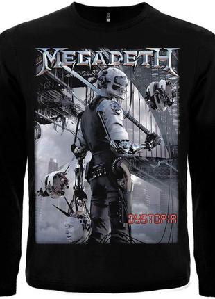 Футболка з довгим рукавом megadeth "dystopia", розмір s