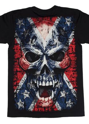 Футболка big skull (confederate flag) (светится в темноте), размер s2 фото