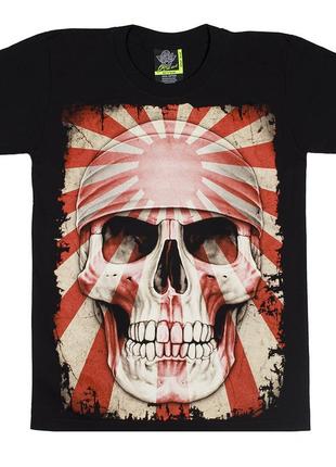 Футболка big skull (japan flag) (светится в темноте), размер s