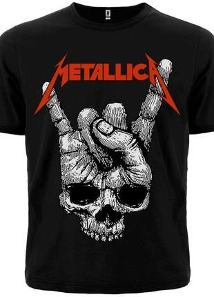 Футболка metallica (skull sign of the horns) black