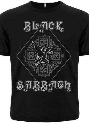 Футболка black sabbath (cross and logo), размер xl