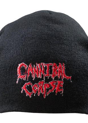 Шапка с вышивкой cannibal corpse черная