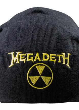 Шапка з вишивкою megadeth чорна