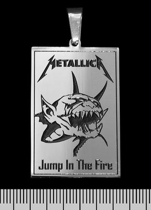 Кулон metallica "jump in the fire" (ptsb-066) прямоугольный