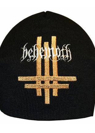 Шапка з вишивкою behemoth "inverter cross" чорна