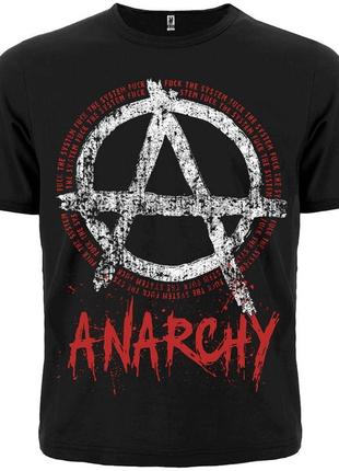 Футболка anarchy "fuck the system", размер s