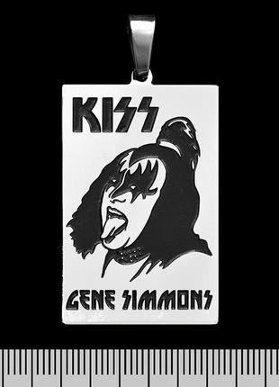 Кулон kiss (gene simmons) (ptsb-051) прямокутний