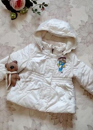 Очень теплая деми куртка 9-24 мес.