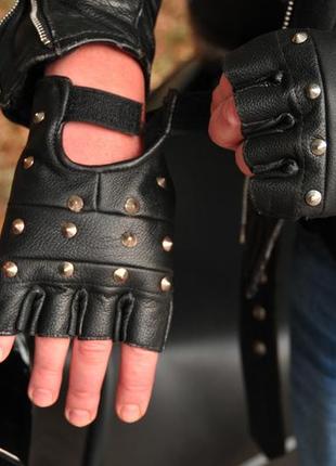 Перчатки кожаные first с заклепкой шип, размер xl6 фото
