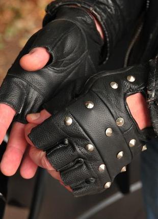 Перчатки кожаные first с заклепкой шип, размер xl5 фото