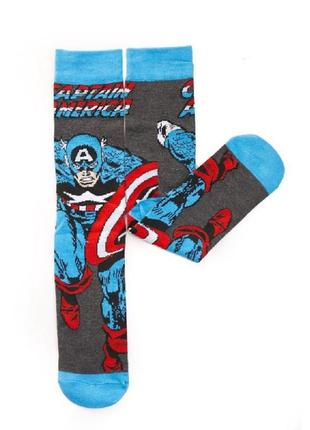 Шкарпетки captian america (кольорові) (р. 40-46)2 фото