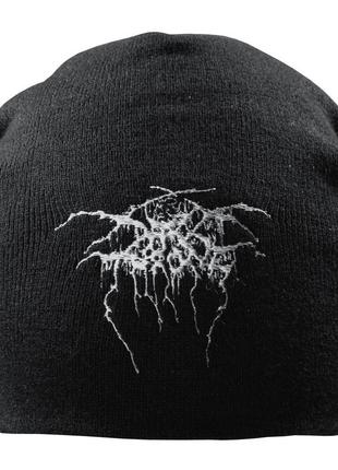 Шапка с вышивкой darkthrone черная