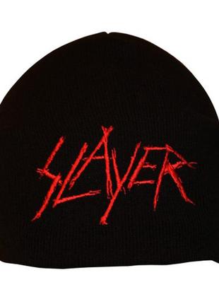 Шапка з вишивкою slayer чорна