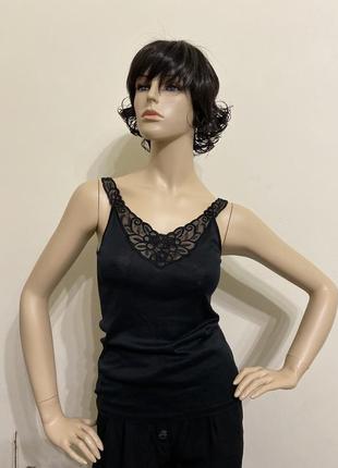 Вінтажна майка з мереживом вінтаж кружевная майка