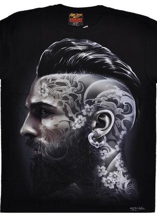 Футболка man with tattoos on face (світиться в темряві), розмір m