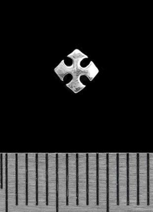 Сережка-гвоздик геральдичний хрест (срібло, 925 проба)