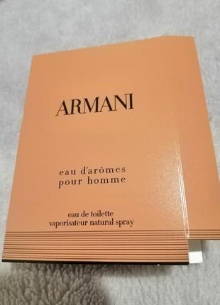 Туалетна вода для чоловіків giorgio armani eau d'aromes 1.2 ml (віалка)4 фото