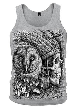 Майка indian skull & owl, размер xl