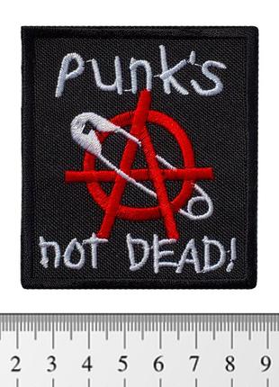 Нашивка punk's not dead (анархія зі шпилькою) (pt-041)