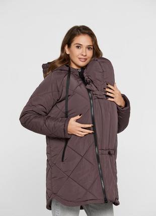 Слингокуртка и куртка для беременных 3в1 зима lullababe congo коричневый