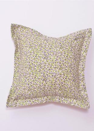 Подушка "цветы-олива" с ушками 40х40 см