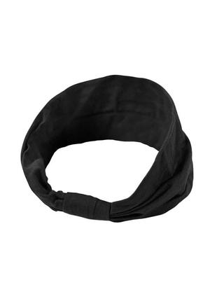 Повязка детская для волос lesko 027 black лента на голову девочкам солохи