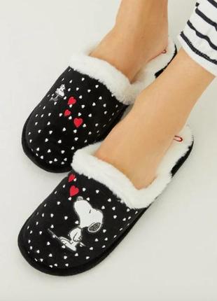 Теплі хутряні капці тапки snoopy women'secret