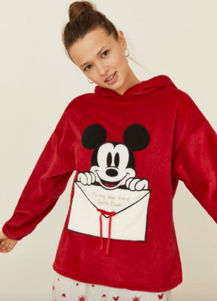 Червона флісова тепла піжама mickey women'secret4 фото