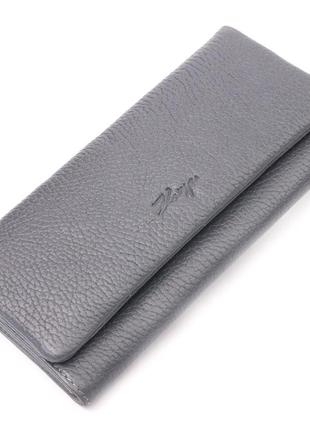 Стильний жіночий гаманець із натуральної шкіри karya 21024 сірий
