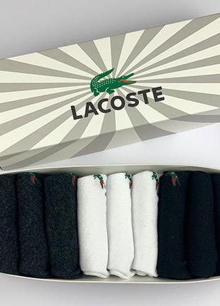 Мужские носки lacoste 9 пар (41-46) лакост коробка в подарок5 фото