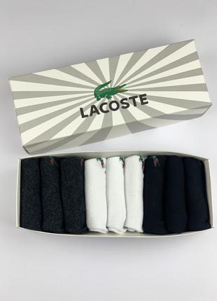 Мужские носки lacoste 9 пар (41-46) лакост коробка в подарок7 фото