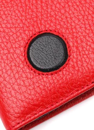 Яркий женский кошелек из натуральной кожи karya 21011 красный4 фото