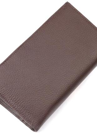 Вертикальный бумажник из натуральной кожи karya 21138 коричневый2 фото