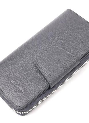 Універсальний жіночий гаманець із натуральної шкіри karya 21154 сірий