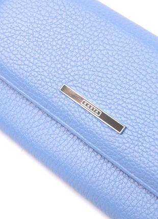 Вместительный женский кошелек с натуральной кожи karya 21146 фиолетовый3 фото