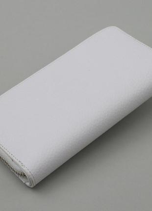 Стильний вертикальний жіночий гаманець із натуральної шкіри karya 21162 білий2 фото
