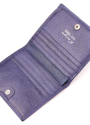 Стильный мужской кошелек из натуральной кожи karya 21060 синий4 фото