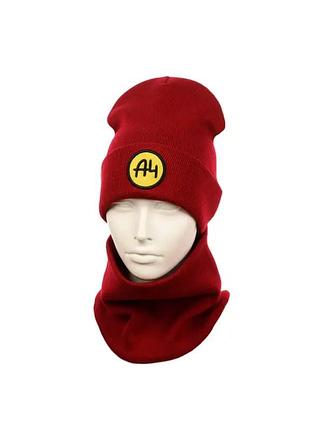 Набір зимовий шапка і снуд а4