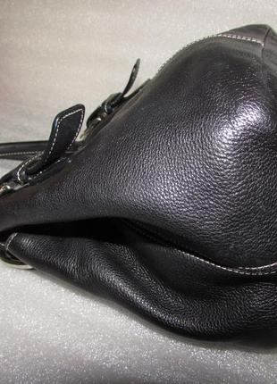 Объёмная вместительная сумка натуральная кожа~ tignanello~2 фото