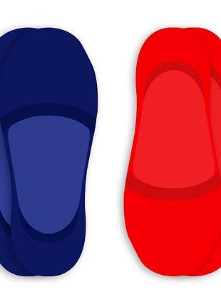 Набір бавовняних слідків від sox (2 пари: сині + червоні)