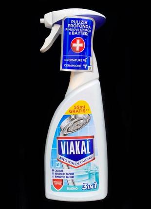 Средство для ухода за ванной комнатой viakal bagno 3in1 дезинфицирует 500 мл