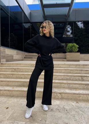 Женский костюм ангора черный серый бежевый лиловый фиолетовый