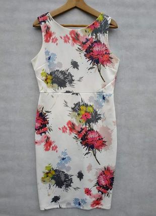 Сукня-футляр міді в квітковий принт розмір uk161 фото