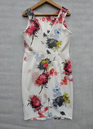 Сукня-футляр міді в квітковий принт розмір uk162 фото