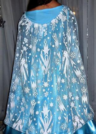 Новогоднее платье принцессы эльзы, снежной королевы disney frozen 7-8 мигает, светится2 фото