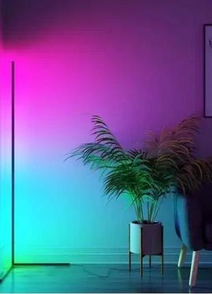 Угловая led rgb bluetooth лампа торшер с сенсорным пультом и управление приложением corner light4 фото