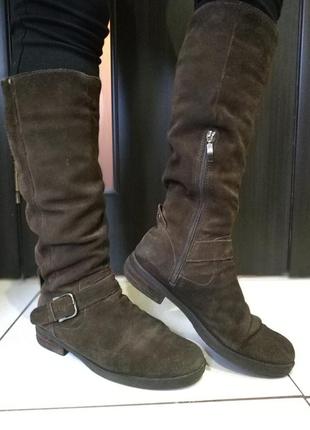 Замшевые сапоги